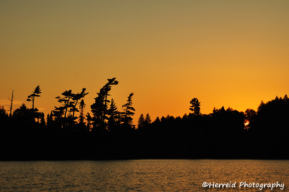 Sunset on a Remote Wilderness Lake in the BWCA